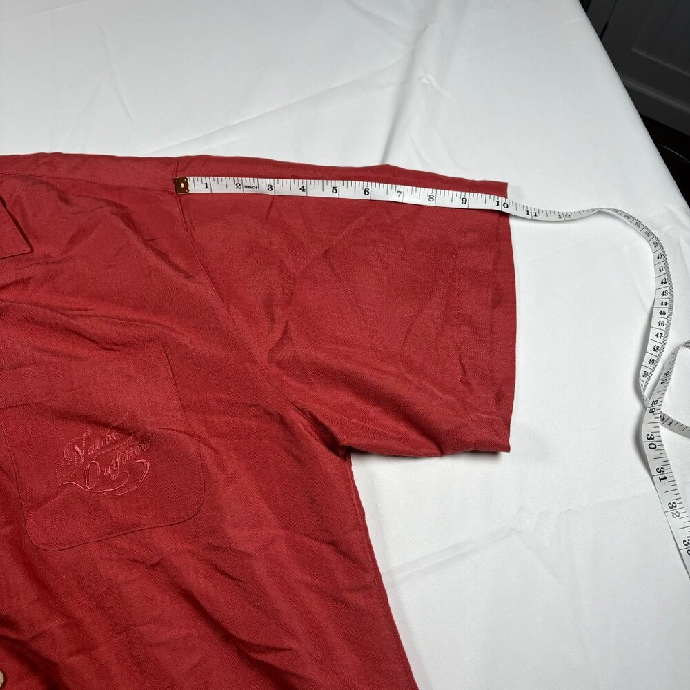 Native Outfitters Woody Wagon Surf Shirt Mens L Red Button Front - Picture 7 of 9